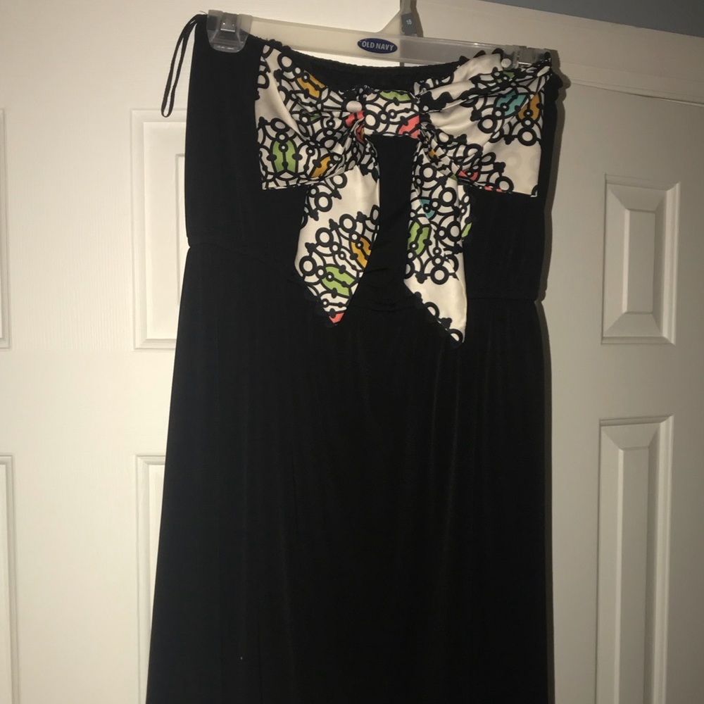 Judith March strapless bow dress.